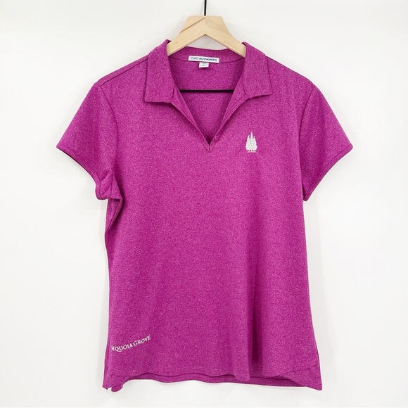 Port Authority Women's Sequoia Grove Golf Polo Size L Fuchsia Performance - Picture 1 of 4